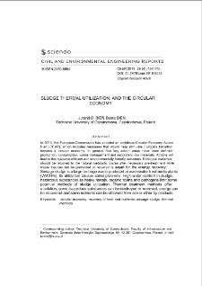 Sludge thermal utilization, and the circular economy