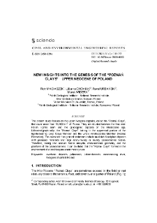 New insights into the genesis of the "Poznań clays" - upper neogene of Poland