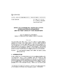 Impact of the municipal waste collection system in cities on urban space and the functioning of their inhabitants