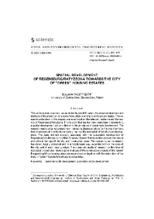 Spatial development of regensburg/ratyzbona towards the city of "green" housing estates