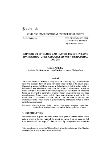 Expression of glued laminated timber in long spans structures associated with its natural origin