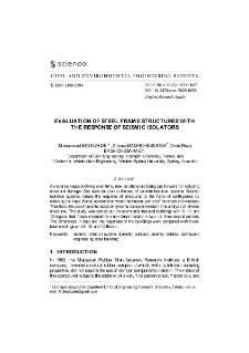 Evaluation of steel frame structures with the response of seismic isolators
