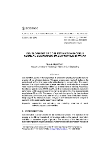 Development of cost estimation models based on ANN ensembles and the SVM method