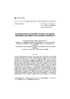 Elaboration of an expert system for sizing, designing and verifying flexible pavements