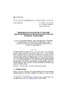 Performance evaluation of the base isolation technique on the blast mitigation of spatial structures