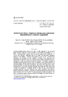 Effects of steel fibres on fresh and hardened properties of cement concrete