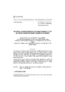 Physical characterization and durability of blended cements based on brick powder