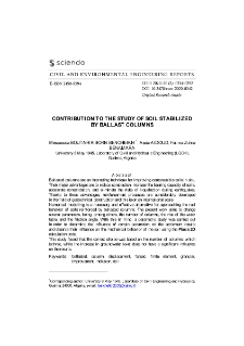 Contribution to the study of soil stabilized by ballast columns