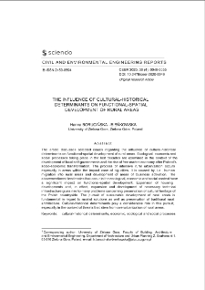 The Influence of Cultural-Historical Determinants on Functional-Spatial Development of Rural Areas