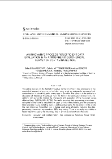An Innovative Process for Efficient Data Evaluation in an Atmospheric Geochemical Survey of Contaminated Soil