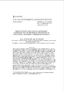 The Effects of Additives to Lightweight Aggregate on the Mechanical Properties of Structural Lightweight Aggregate Concrete