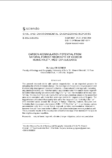 Carbon Accumulation Potential from Natural Forest Regrowth of Godech Municipality, Western Bulgaria