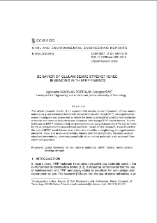 Behavior of Glulam Beams Strengthened in bending with BFRP Fabrics