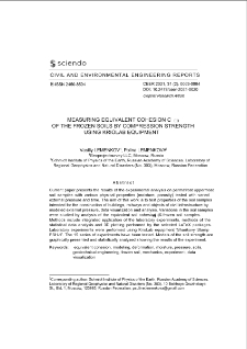 Measuring Equivalent Cohesion Ceq of the Frozen Soils by Compression Strength using Kriolab Equipment