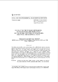 Calculating the Dynamic Impedances of Foundations and their Effect on the Seismic Response of Structures: Analytical and Numerical Study