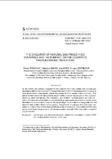 The Evolution of Natural Gas Prices in EU Countries and their Impact on the Country?s Macroeconomic Indicators
