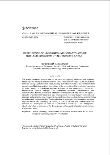 Dependence of Underground Infrastructure and Land Management in Urbanized Areas
