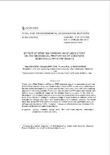 Effect of Modified Carbon Nanotubes Epoxy on the Mechanical Properties of Concrete Reinforced with FRP Sheets