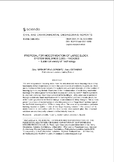 Proposal for Modernisation of Large Block System Buildings (Lbs) - Facades - Lublin University of Technology