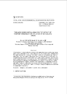 Time-Line Based Aerial Analysis for Impact of Rampant Urbanization on Lakes of Bengaluru (India)