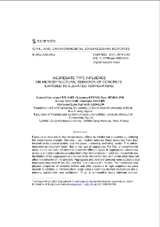 Aggregate Type Influence on Microstructural Behavior of Concrete Exposed to Elevated Temperature