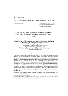 Ultimate Bearing Capacity of Strip Footing on Sand Underlain By Clay Under Inclined Load