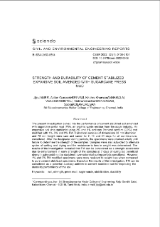 Strength and Durability of Cement Stabilized Expansive Soil Amended with Sugarcane Press Mud