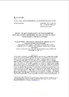 Effect of Link Beam Length of the Eccentric Bracing System on Seismic Rehabilitation of Weak Reinforced Concrete Frames