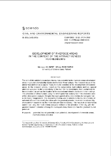 Development of Riverside Areas in the Context of the Attractiveness for Residents