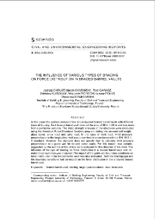 The Influence of Various Types of Bracing on Force Distribution in Braced Barrel Vaults