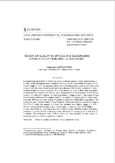 Indoor Air Quality in Offices and Classrooms in Public Utility Building - a Case Study