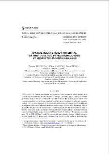 Spatial Solar Energy Potential of Photovoltaic Panels Surrounded by Protected Mountain Ranges