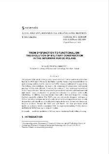 From Dysfunction to Functionalism: the Evolution of Military Construction in The Interwar Period Poland