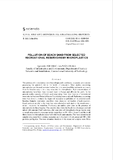 Pollution of Beach Sand From Selected Recreational Reservoirs by Microplastics