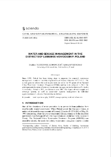 Water and Sewage Management in The Districts of Lubuskie Voivodeship, Poland