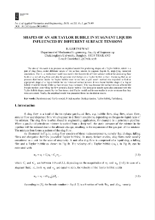 Shapes of an air taylor bubble in stagnant liquids influenced by different surface tensions