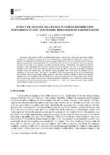 Effect of seepage on change in stress distribution scenario in static and seismic behaviour of earthen dams