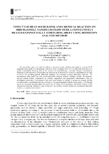 Effects of heat source/sink and chemical reaction on MHD maxwell nanofluid flow over a convectively heated exponentially stretching sheet using homotopy analysis method