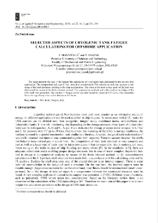 Selected aspects of cryogenic tank fatigue calculations for offshore application
