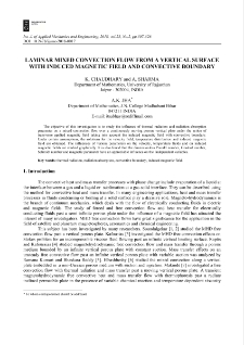 Laminar mixed convection flow from a vertical surface with induced magnetic field and convective boundary