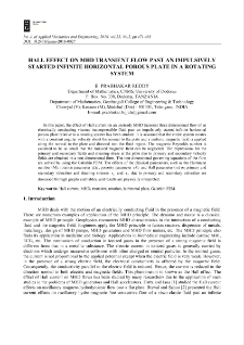 Hall effect on MHD transient flow past an impulsively started infinite horizontal porous plate in a rotating system