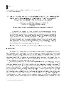An oscillatory radiating hydromagnetic internal heat generating fluid flow through a vertcal porous channel with slip and temperature jump