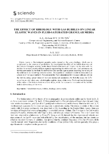 The effect of rheology with gas bubbles on linear elastic waves in fluid-saturated granular media