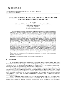 Effect of thermal radiation, chemical reaction and viscous dissipation on MHD flow