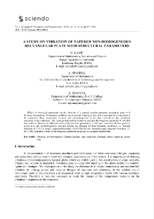 A study on vibration of tapered non-homogeneous rectangular plate with structural parameters