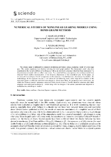 Numerical studies of nonlinear gearing models using bond graph method