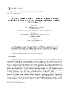 Propagation of torsional surface waves in a non-homogeneous half-space with circular irregularity in free surface
