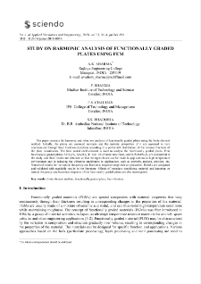 Study on harmonic analysis of functionally graded plates using FEM