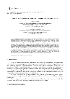 Drug diffusion transport through human skin