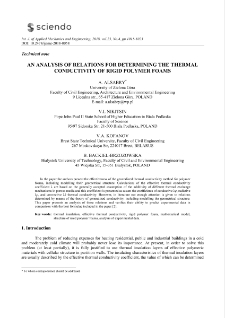 An analysis of relations for determining the thermal conductivity of rigid polymer foams